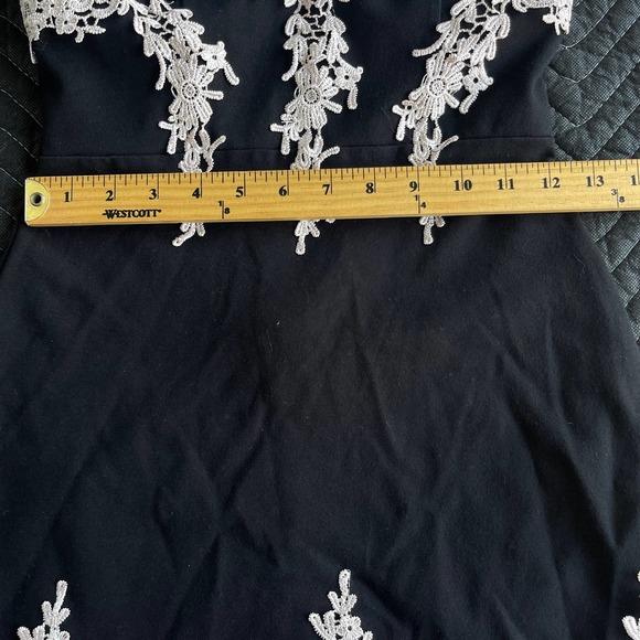 Haute Monde Dress Womens Small Black Dripping Lace Crochet Detail - Picture 10 of 12